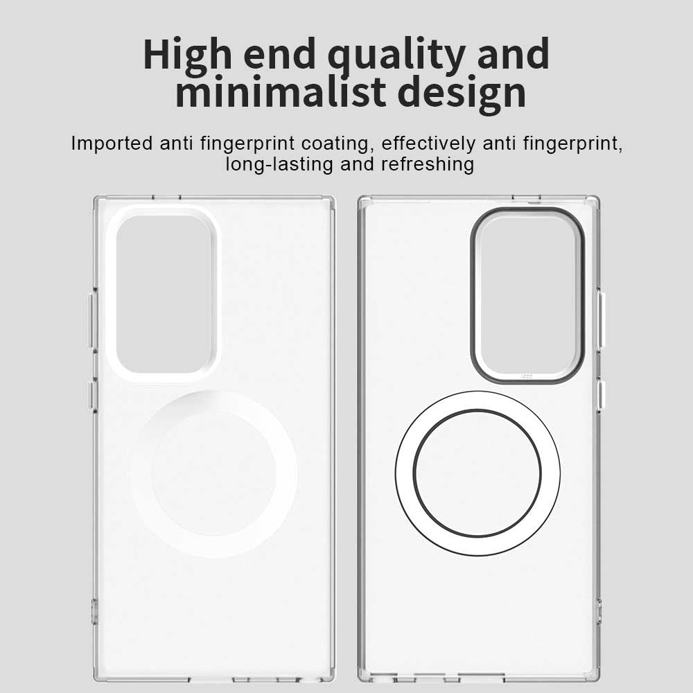 Coque MagSafe pour Samsung Galaxy S23 Ultra S918, Techsuit, CandyCase, Blanche