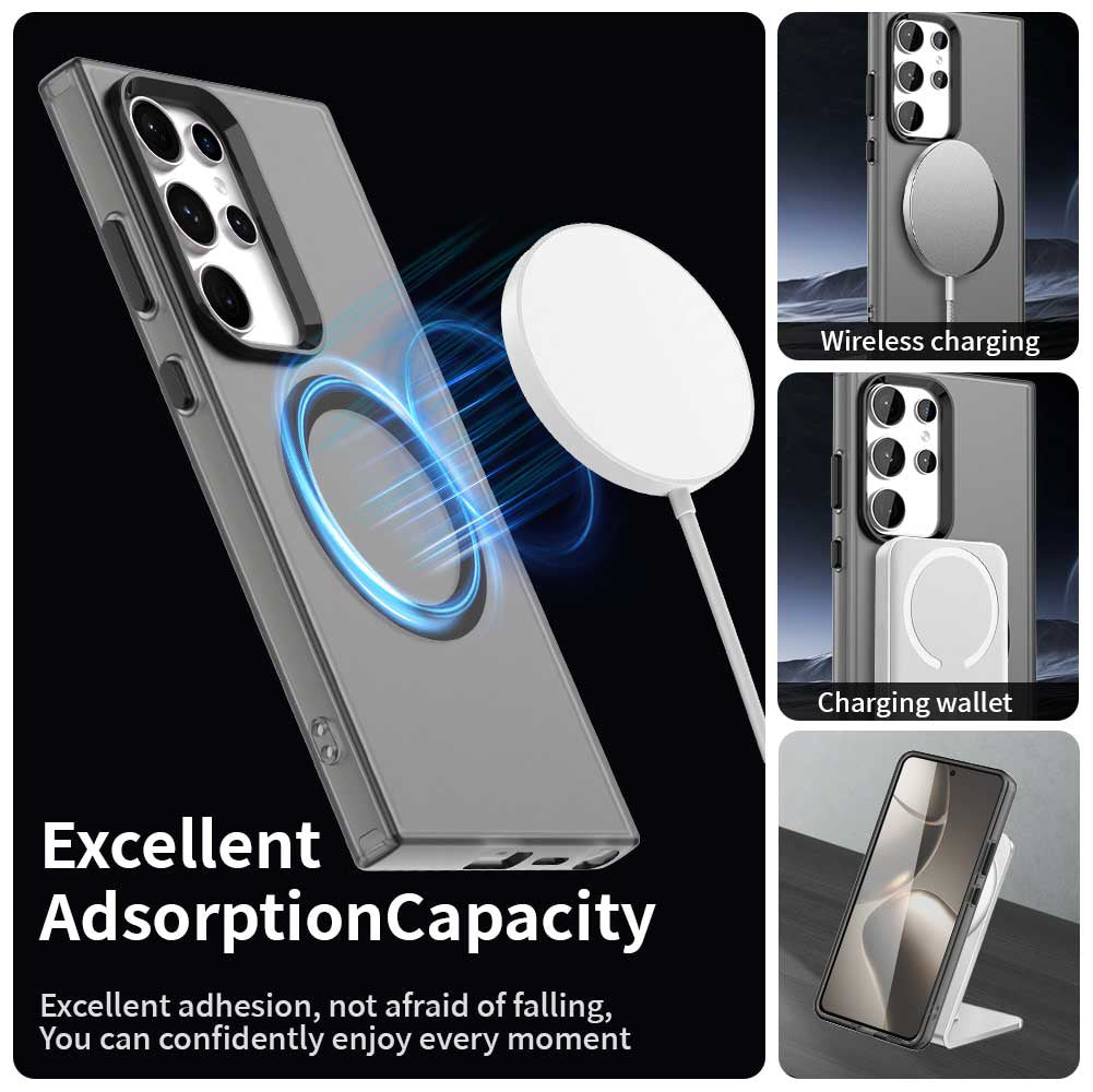 Coque MagSafe pour Samsung Galaxy S23 Ultra S918, Techsuit, CandyCase, Noire