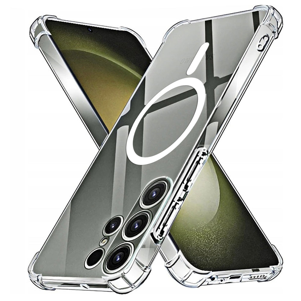 MagSafe-hoes voor Samsung Galaxy S23 Ultra S918, Techsuit, Schokbestendig, Transparant