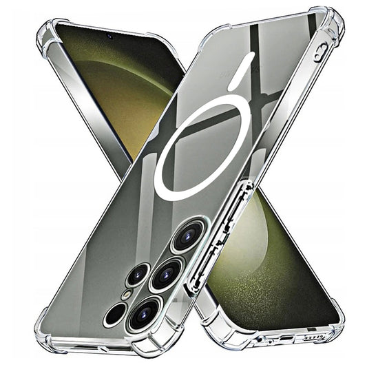 MagSafe-hoes voor Samsung Galaxy S23 Ultra S918, Techsuit, Schokbestendig, Transparant