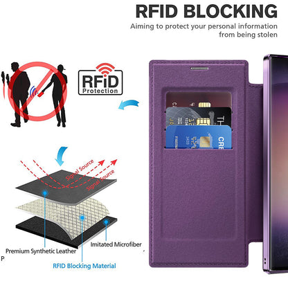 MagSafe-Hülle für Samsung Galaxy S23 Ultra S918, Techsuit, SmartMag Book, Blau