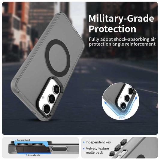 MagSafe-hoesje voor Samsung Galaxy S24 FE S721, Techsuit, CandyCase, Zwart
