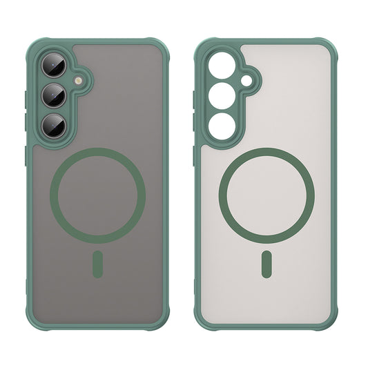 MagSafe-hoes voor Samsung Galaxy S24 FE S721, Techsuit, HaloFrost II, Groen