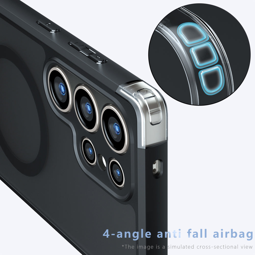 MagSafe Case for Samsung Galaxy S24 FE S721, Techsuit, PureFrost, Black