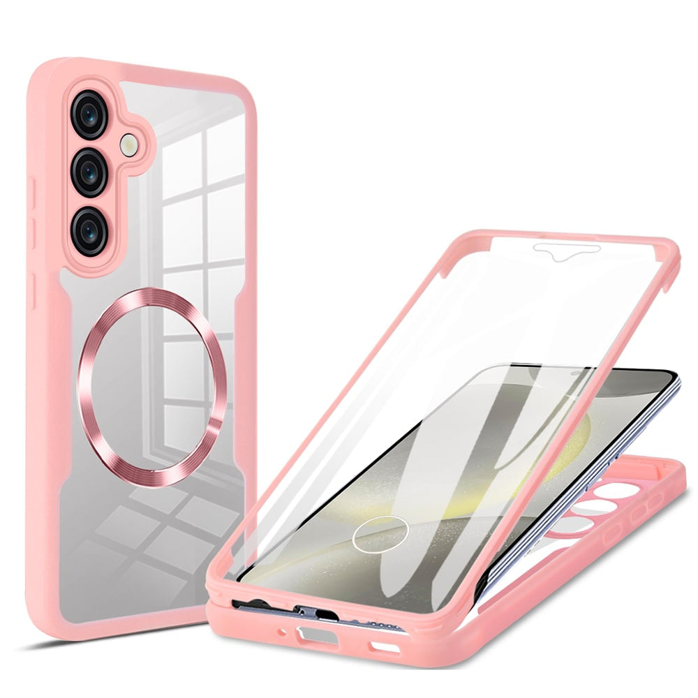 Coque MagSafe pour Samsung Galaxy S24+ S926, Techsuit, ColorVerse 360, Rose