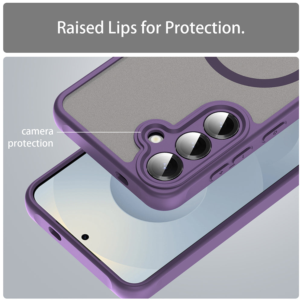 Coque MagSafe pour Samsung Galaxy S24+ S926, Techsuit, HaloFrost II, Violet