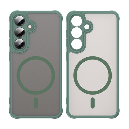 Coque MagSafe pour Samsung Galaxy S24+ S926, Techsuit, HaloFrost II, Vert