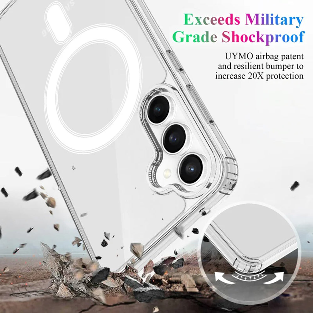 Coque MagSafe pour Samsung Galaxy S24+ S926, Techsuit, Pro, Transparente