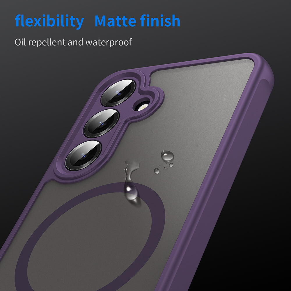 Coque MagSafe pour Samsung Galaxy S24 S921, Techsuit, HaloFrost II, Violet