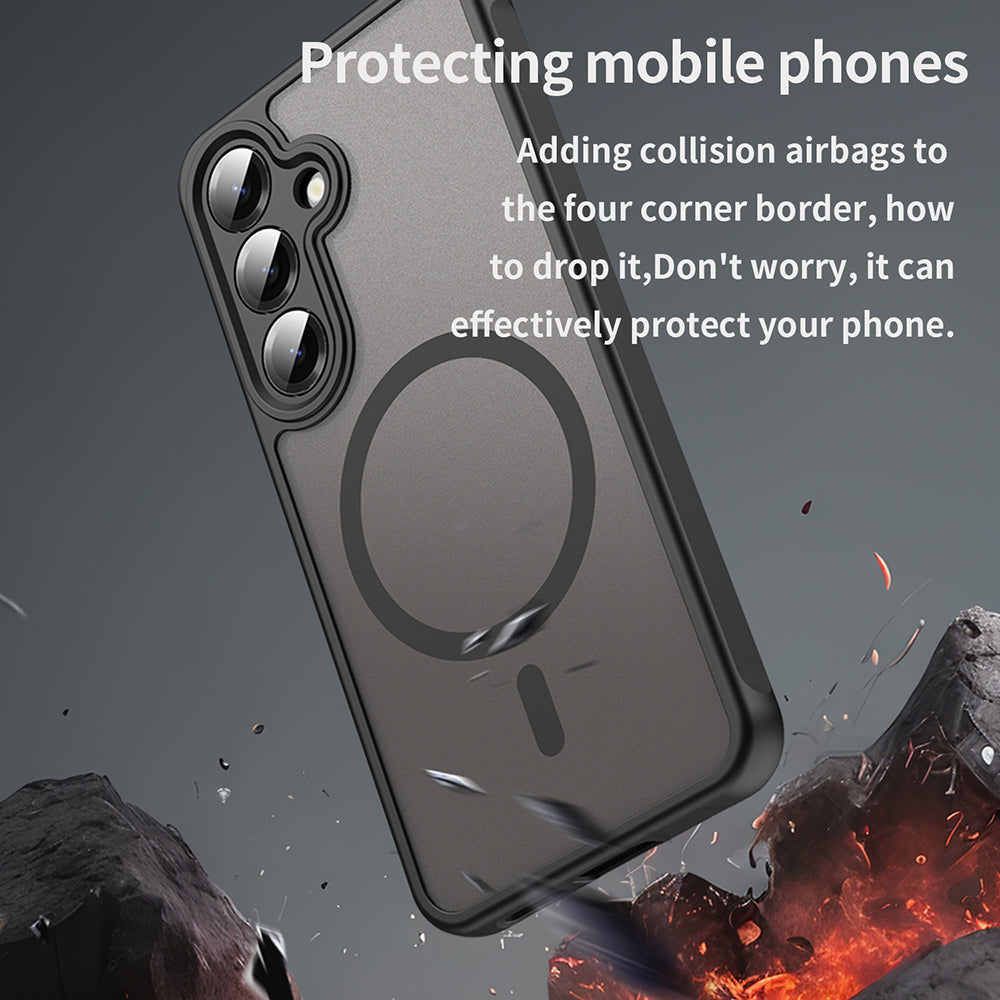 MagSafe-hoesje voor Samsung Galaxy S24 S921, Techsuit, HaloFrost II, Zwart