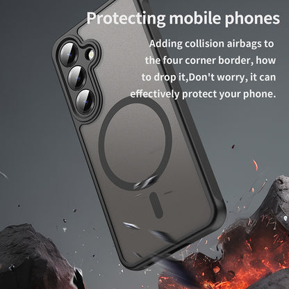 MagSafe-hoesje voor Samsung Galaxy S24 S921, Techsuit, HaloFrost II, Zwart