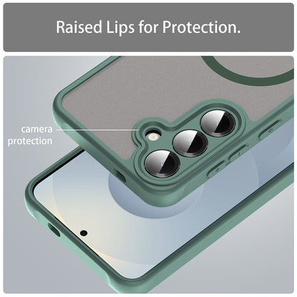 Coque MagSafe pour Samsung Galaxy S24 S921, Techsuit, HaloFrost II, Vert