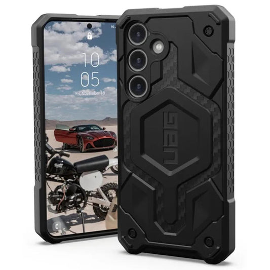 Coque MagSafe pour Samsung Galaxy S24 S921, Urban Armor Gear, Monarch Pro Carbon, Noire