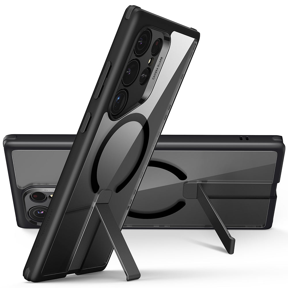 MagSafe Hülle für Samsung Galaxy S24 Ultra S928, ESR, Boost Flickstand, Schwarz Transparent