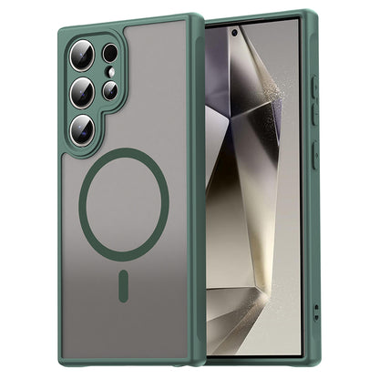 Coque MagSafe pour Samsung Galaxy S24 Ultra S928, Techsuit, HaloFrost II, Vert