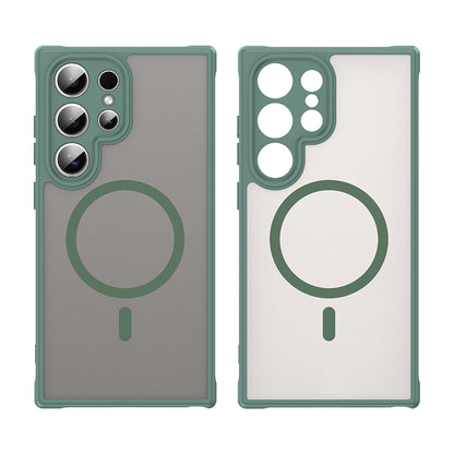 Coque MagSafe pour Samsung Galaxy S24 Ultra S928, Techsuit, HaloFrost II, Vert