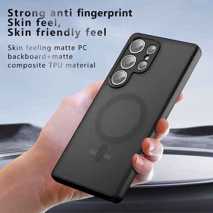 Coque MagSafe pour Samsung Galaxy S24 Ultra S928, Techsuit, PureFrost, Noire