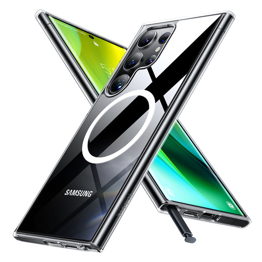 Coque MagSafe pour Samsung Galaxy S24 Ultra S928, Torras, Diamond, Transparente