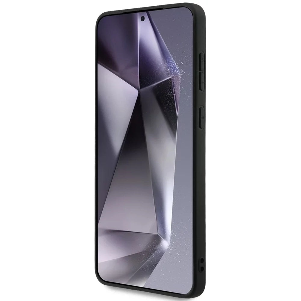 MagSafe Hülle für Samsung Galaxy S25 Edge S937, Guess, 4G Ring Classic Logo, Schwarz