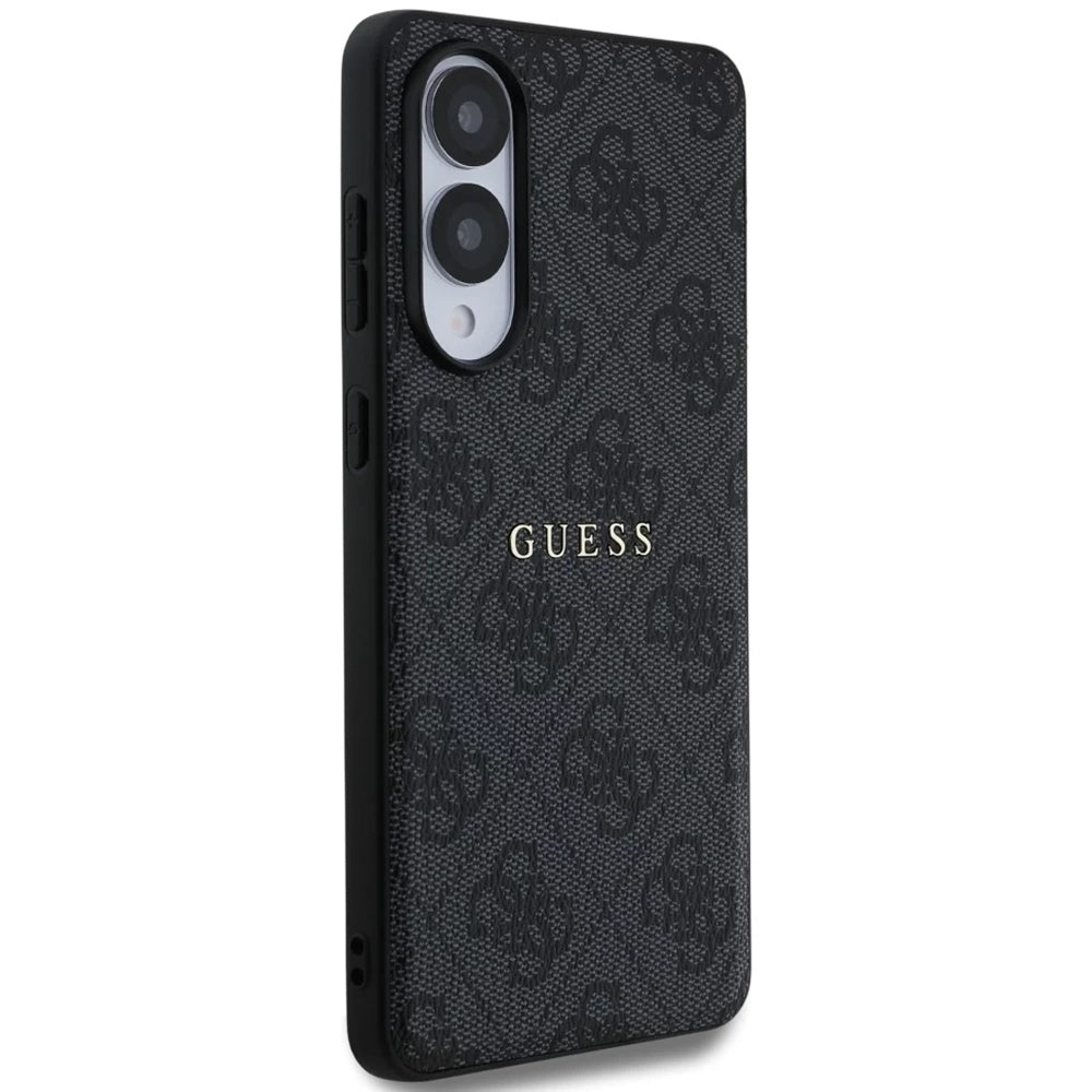 MagSafe Hülle für Samsung Galaxy S25 Edge S937, Guess, 4G Ring Classic Logo, Schwarz