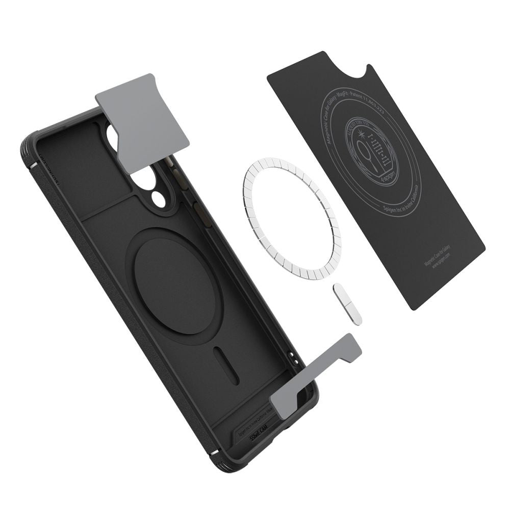 MagSafe Hülle für Samsung Galaxy S25 Edge S937, Spigen, Core Armor, Mattschwarz ACS09406