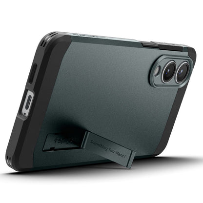 Coque MagSafe pour Samsung Galaxy S25 Edge S937, Spigen, Tough Armor, Vert ACS09424