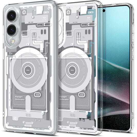Hoes MagSafe voor Samsung Galaxy S25 Edge S937, Spigen, Ultra Hybrid Zero One, Wit ACS09417