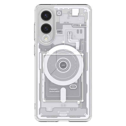 Hoes MagSafe voor Samsung Galaxy S25 Edge S937, Spigen, Ultra Hybrid Zero One, Wit ACS09417
