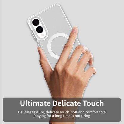Coque MagSafe pour Samsung Galaxy S25 Edge S937, Techsuit, CandyCase, Blanche