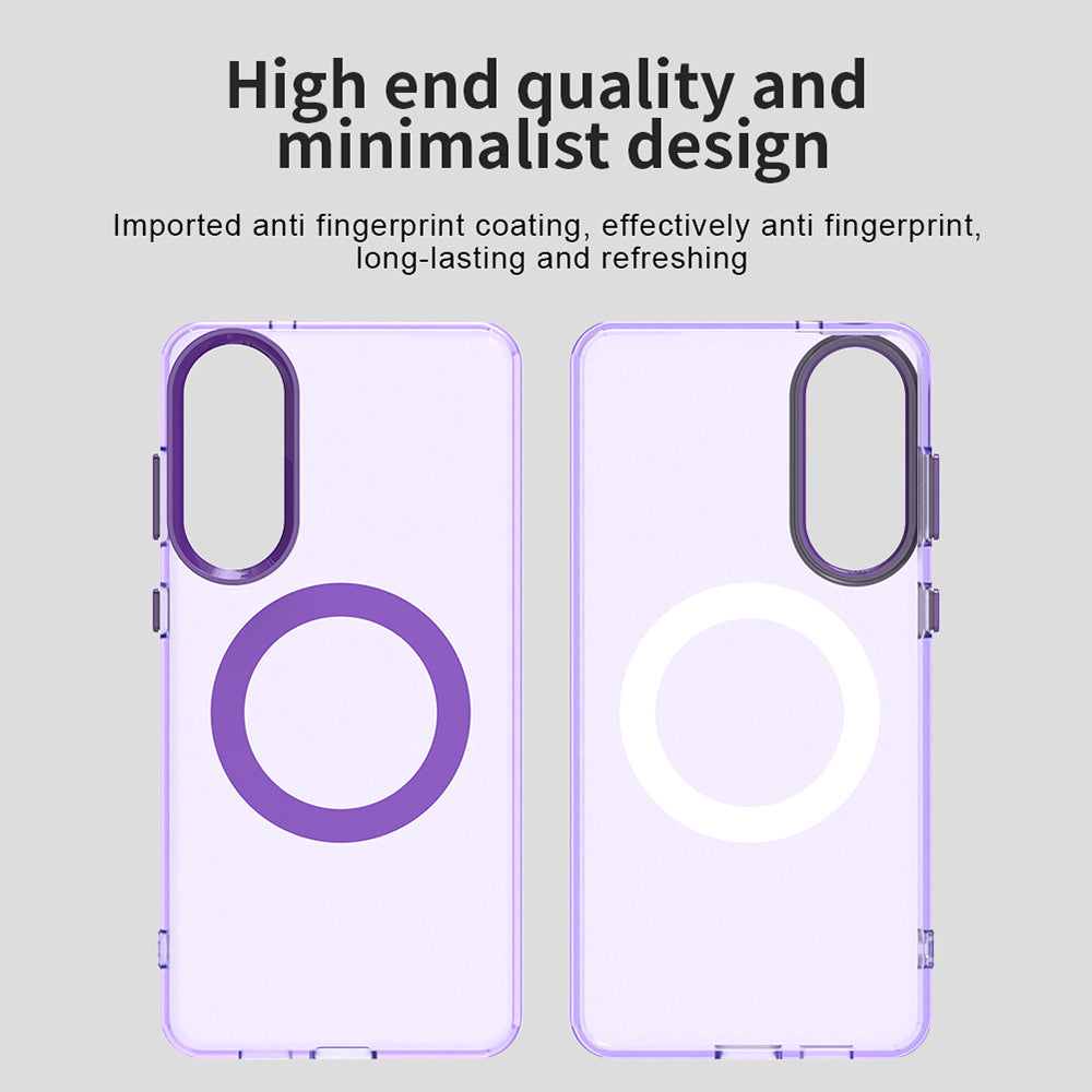 Coque MagSafe pour Samsung Galaxy S25 Edge S937, Techsuit, CandyCase, Violet