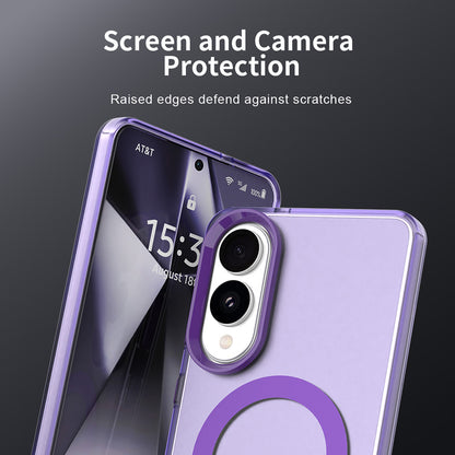 Coque MagSafe pour Samsung Galaxy S25 Edge S937, Techsuit, CandyCase, Violet