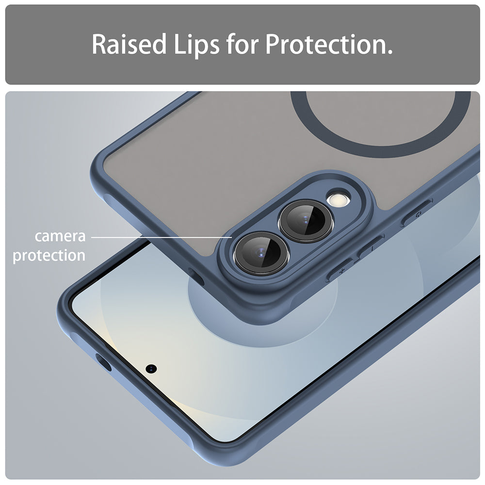 MagSafe-hoes voor Samsung Galaxy S25 Edge S937, Techsuit, HaloFrost II, Marineblauw