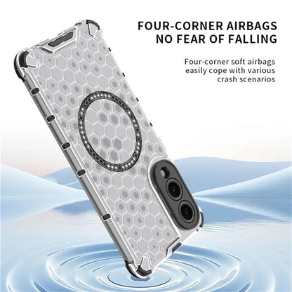MagSafe-hoes voor Samsung Galaxy S25 Edge S937, Techsuit, HoneyComb Shield, Wit