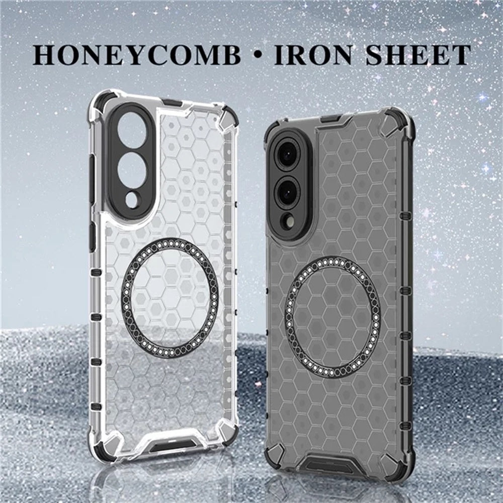 MagSafe-hoes voor Samsung Galaxy S25 Edge S937, Techsuit, HoneyComb Shield, Wit