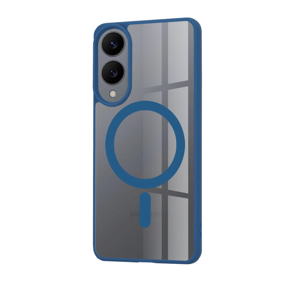 Coque MagSafe pour Samsung Galaxy S25 Edge S937, Techsuit, Pro, Bleue