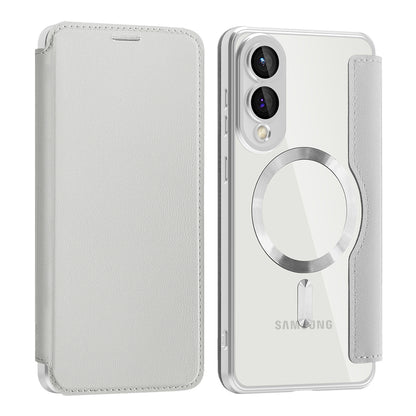 MagSafe Case for Samsung Galaxy S25 Edge S937, Techsuit, SmartMag Book, Gray