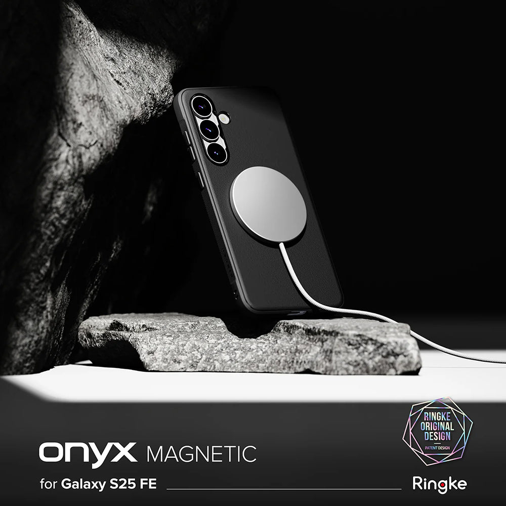 Coque MagSafe pour Samsung Galaxy S25 FE, Ringke, Onyx, Noire
