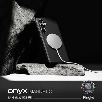 Coque MagSafe pour Samsung Galaxy S25 FE, Ringke, Onyx, Noire