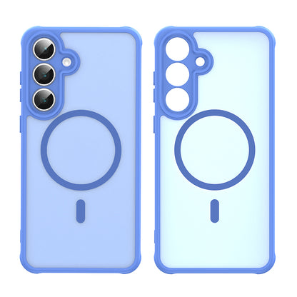 Coque MagSafe pour Samsung Galaxy S25 FE, Techsuit, HaloFrost II, Bleue