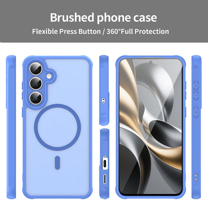 Coque MagSafe pour Samsung Galaxy S25 FE, Techsuit, HaloFrost II, Bleue