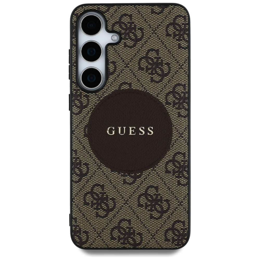 MagSafe hoesje voor Samsung Galaxy S25+ S936, Guess, 4G Circle Classic Logo, Bruin