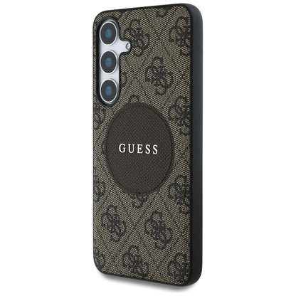 MagSafe hoesje voor Samsung Galaxy S25+ S936, Guess, 4G Circle Classic Logo, Bruin