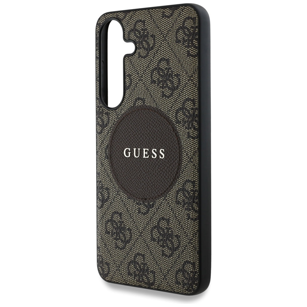 MagSafe hoesje voor Samsung Galaxy S25+ S936, Guess, 4G Circle Classic Logo, Bruin
