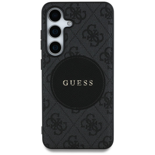 Étui MagSafe pour Samsung Galaxy S25+ S936, Guess, 4G Circle Classic Logo, Noir