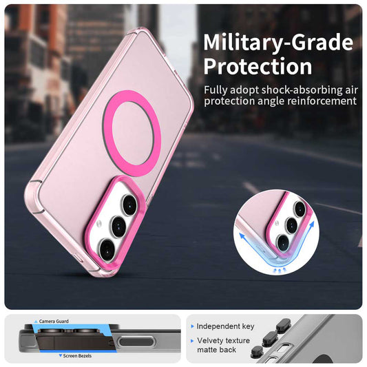 MagSafe-hoes voor Samsung Galaxy S25+ S936 / S24+ S926, Techsuit, CandyCase, Roze