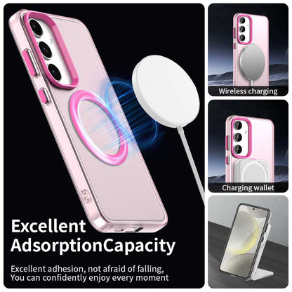 Coque MagSafe pour Samsung Galaxy S25+ S936 / S24+ S926, Techsuit, CandyCase, Rose
