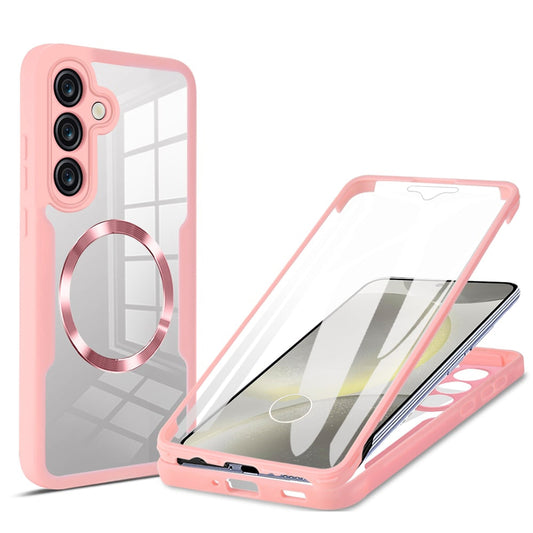 Coque MagSafe pour Samsung Galaxy S25+ S936, Techsuit, ColorVerse 360, Rose