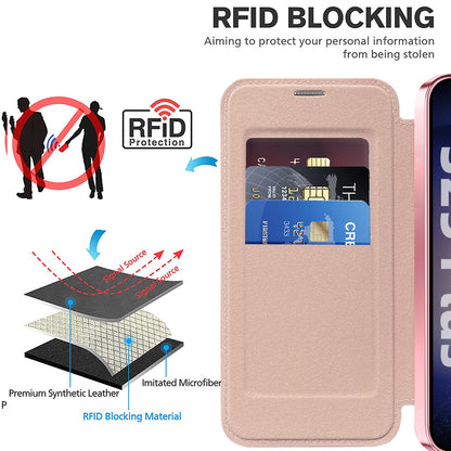 Coque MagSafe pour Samsung Galaxy S25+ S936, Techsuit, SmartMag Book, Rose