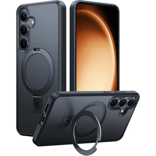 Étui MagSafe pour Samsung Galaxy S25+ S936, Torras, Ostand, Noir