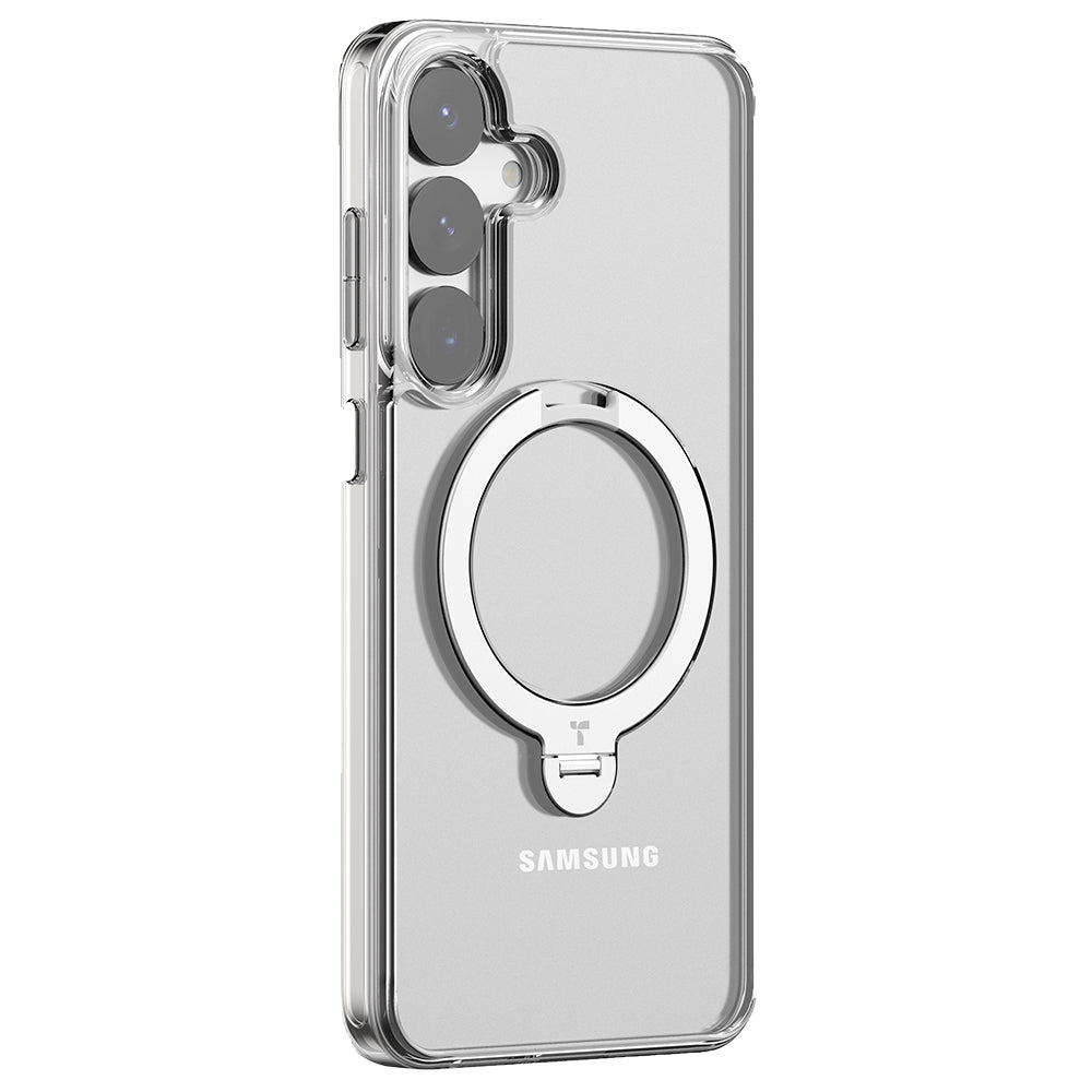 MagSafe hoesje voor Samsung Galaxy S25+ S936, Torras, Ostand Spin, Transparant